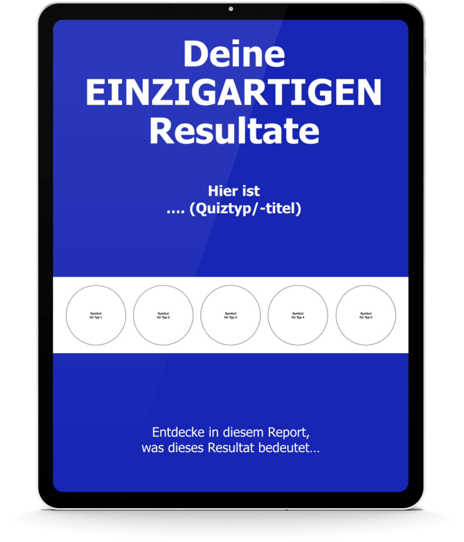 Quiz Resultate Vorlage Mockup
